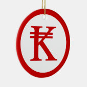 ラオスKipラオス/ラオスのマネーサイン セラミックオーナメント (右)