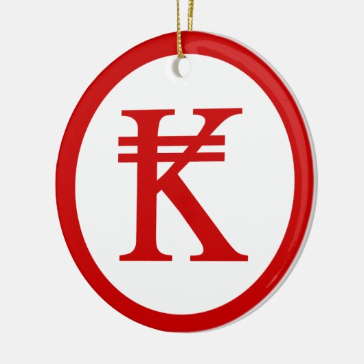 ラオスKipラオス/ラオスのマネーサイン セラミックオーナメント (左)