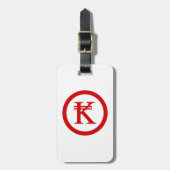 ラオスKipラオス/ラオスのマネーサイン ラゲッジタグ (正面縦)