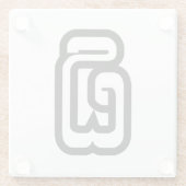 ラオスNo.6 / 6 ໖ (Ho/Hok)ラオス ガラスコースター (裏面)