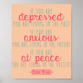 ラオスTzuやる気を起こさせる引用文プリント- 8 x 10インチ ポスター (正面)