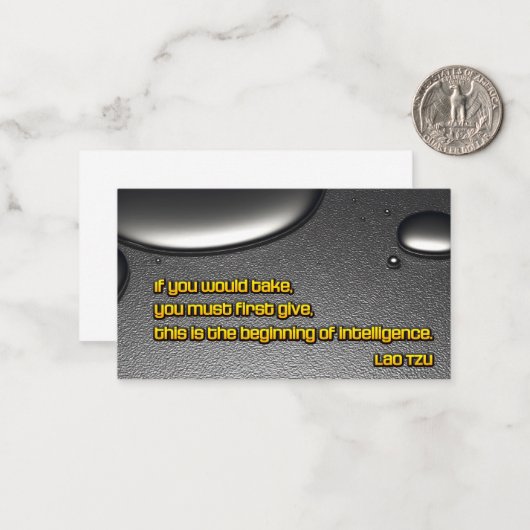 ラオスTzu感動的引用文「インテリジェンス」 ノートカード (正面/裏面インサイチュ)