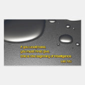 ラオスTzu感動的引用文「インテリジェンス」 長方形シール (正面)