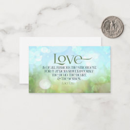 ラオスTzu感動的引用文"愛" ノートカード