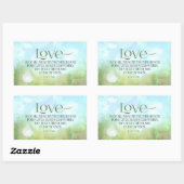 ラオスTzu感動的引用文"愛" 長方形シール (シート)