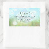 ラオスTzu感動的引用文"愛" 長方形シール (バッグ)