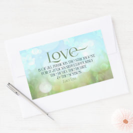 ラオスTzu感動的引用文"愛" 長方形シール