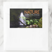 ラオスTzu感動的引用文"自然" 長方形シール (バッグ)