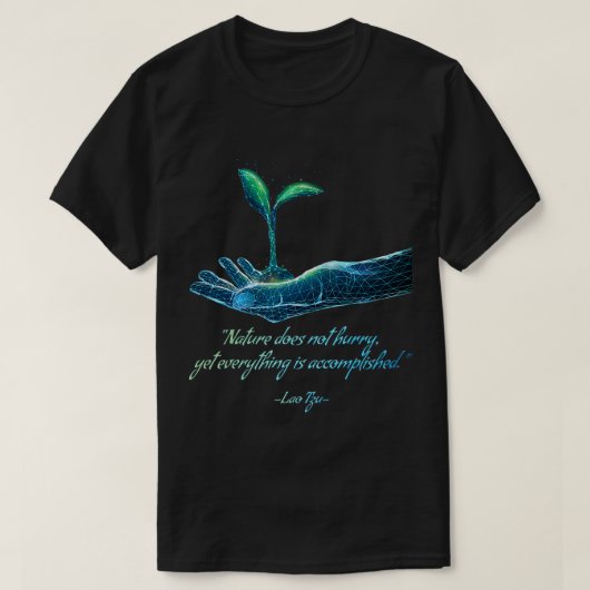 ラオチュ哲学感動的道教 Tシャツ (デザイン正面)