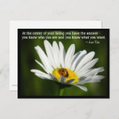 ラオチュ引用文ラディバードデイジーインスパイアのモチベーション ポストカード (正面/裏面)