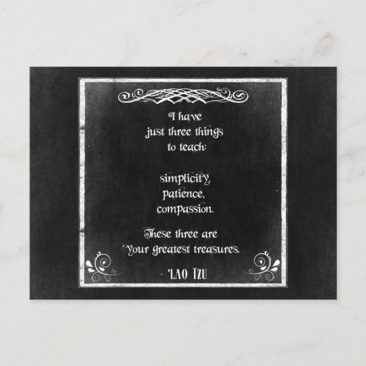 ラオチュ感動的引用文オンザシャルボードデザイン ポストカード (正面)