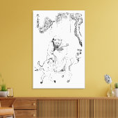 ラオチュ明中国の朝絵画の キャンバスプリント (インサイチュ (リビング))