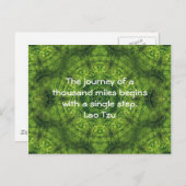 ラオチュ知恵やる気を起こさせる見積ことわざ ポストカード (正面/裏面)