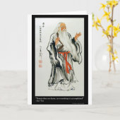 ラオツゥ自然ネバーハリーズ引用文ギフト&ティーズ カード (黄色い花)