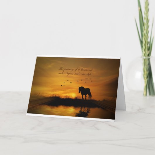 ラオツグフォーマス引用文勇気付けられるホース カード (正面)