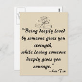 ラオツラブ引用文はがき ポストカード (正面/裏面)