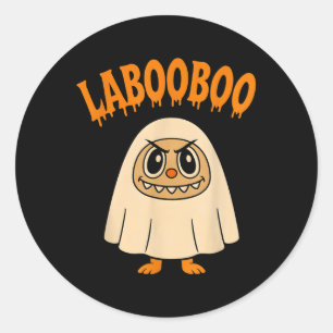 ラオハロウィーンかわいい幽霊子供へおもしろい、男性とwo ラウンドシール