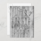 ラオンの大聖堂の塔の図 ポストカード (正面/裏面)