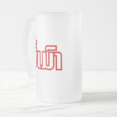 ★ラオ飲で毛沢東さん/ラオス語★ フロストグラスビールジョッキ (正面左)