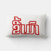 ★ラオ飲で毛沢東さん/ラオス語★ ランバークッション (裏面)