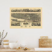 ラカイン, WIパノラママップ – 1883 ポスター (キッチン)