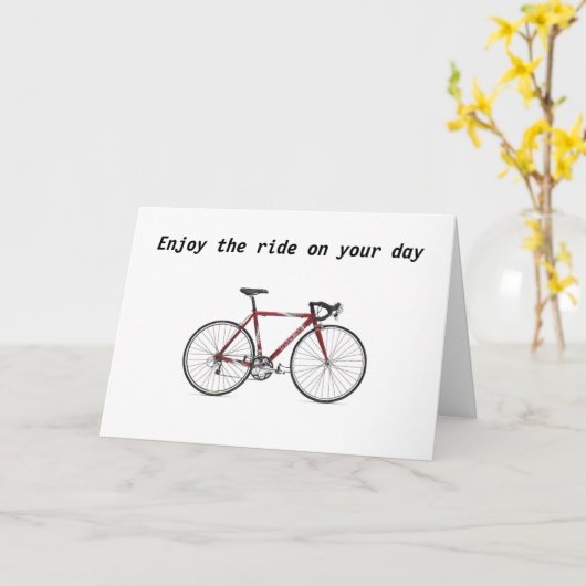 ラカサンバイク誕生日挨拶 カード (黄色い花)