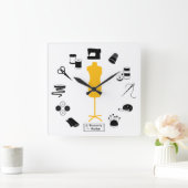 ラカスタマイズベル角時計 スクエア壁時計 (ホーム)