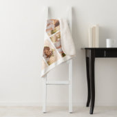 ラカスタムブユーおばあちゃん孫写真コラージュ シェルパブランケット (インサイチュ)