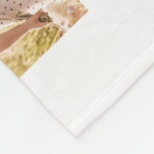 ラカスタムブユーおばあちゃん孫写真コラージュ フリースブランケット (角)