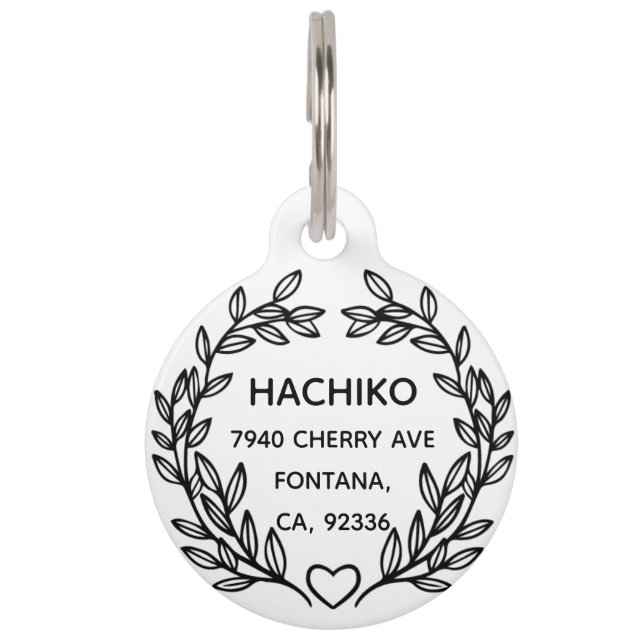 ラカスタムブユーザーペットペット用名札 ペット　ネームタグ (正面)