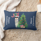 ラカッコいいマ |クリスマスツリーとプレゼント ランバークッション (ブランケット)