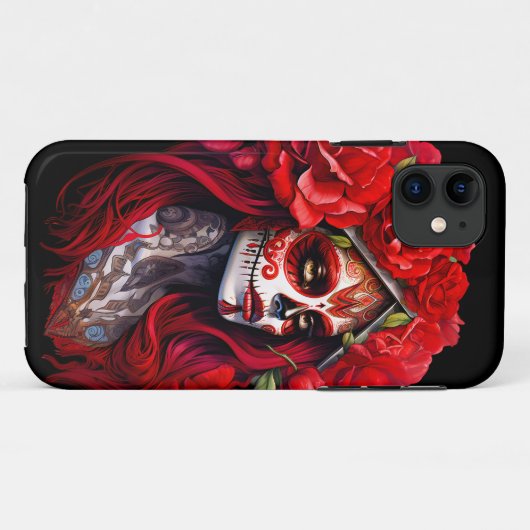 ラカトリナ、ディアデロスムエルトスメキシコデー Case-Mate iPhoneケース (裏面(横))