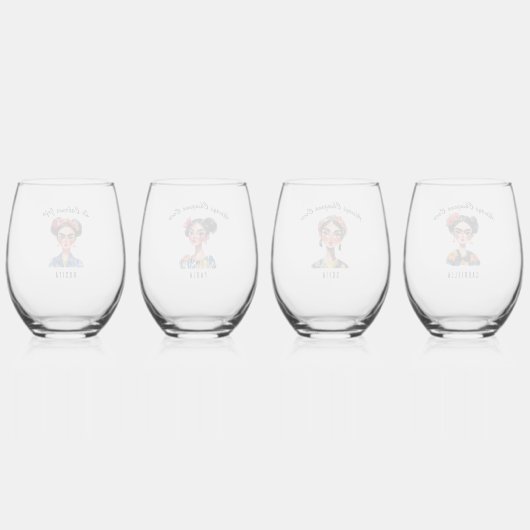 ラカブロナジェファ+チョンナクルー | バチェロレッテ ステムなしワイングラス (裏面)