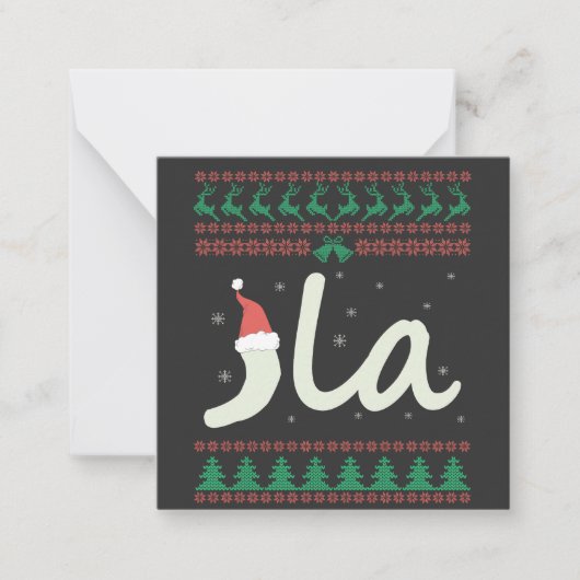 ラカマラハリス醜いクリスマスセーターの選挙 ノートカード (正面)