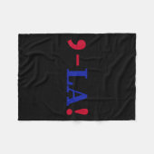 ラカマラハリス2024年カマおもしろいラU社長 フリースブランケット (正面(横))