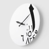 ラカムランダム黒 ラージ壁時計 (傾斜)