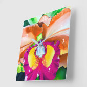 ラカラフルン水彩画 スクエア壁時計 (傾斜)