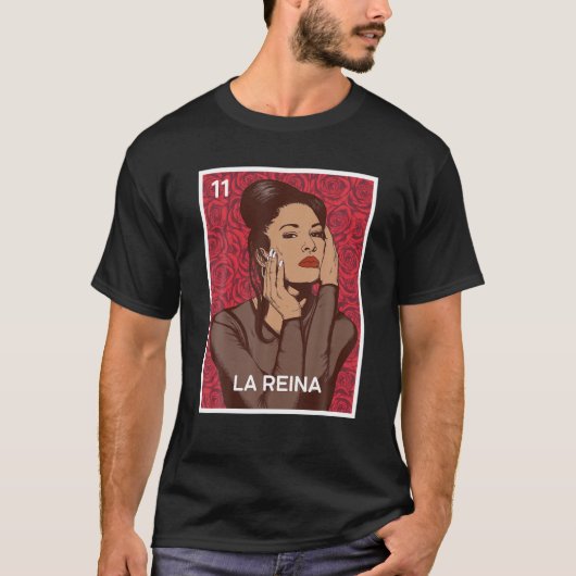 ラカンタンテTメキシコ宝くじ女性歌手おもしろい Tシャツ (正面)