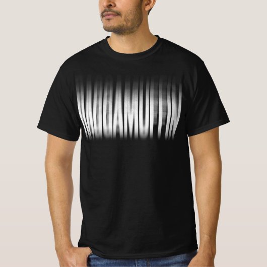 ラガムフぼやけフィン効果タイポグラフィレゲエ Tシャツ (正面)