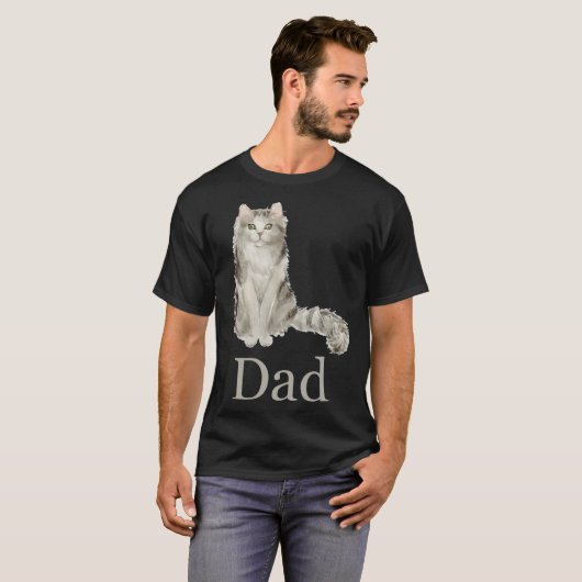 ラガムフィン猫パパラガムフィン猫ダディーキャットファザ Tシャツ (正面フル)