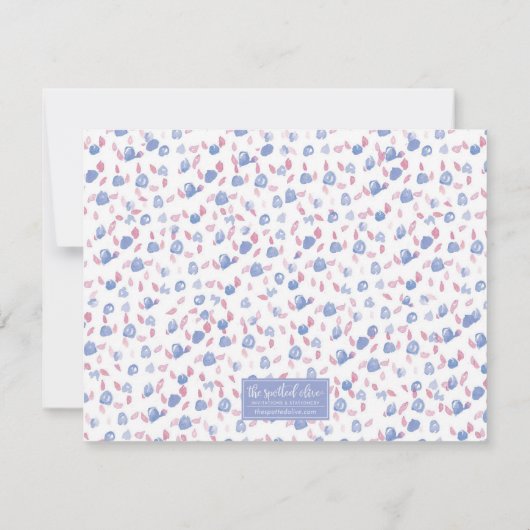 ラガムフィン猫パーソナライズされた文房具 ノートカード (裏面)