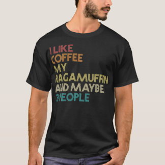 ラガムフフィンキャットオーナーギフトコーヒーラバーズ引用文Vint Tシャツ