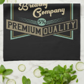 ラガーパーソナライズされたビールブルーイングCoラベルバーパブ キッチンタオル (折り畳み)