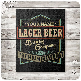 ラガーパーソナライズされたビールブルーイングCoラベルバーパブ ジグソーパズル