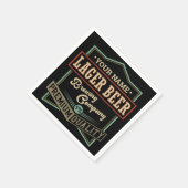 ラガーパーソナライズされたビールブルーイングCoラベルバーパブ スタンダードカクテルナプキン (角)