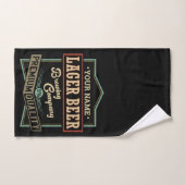 ラガーパーソナライズされたビールブルーイングCoラベルバーパブ バスタオルセット (ハンドタオル)