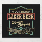 ラガーパーソナライズされたビールブルーイングCoラベルバーパブ ビールラベル (シングルラベル)