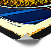 ラガービールグラスブルー ポスター (角)