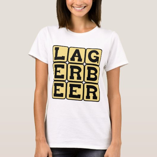 ラガー ビール、エールの種類 Tシャツ (正面)