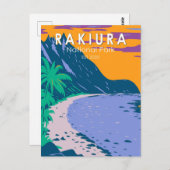 ラキウラ国立公園ニュージーランドヴィンテージ ポストカード (正面/裏面)